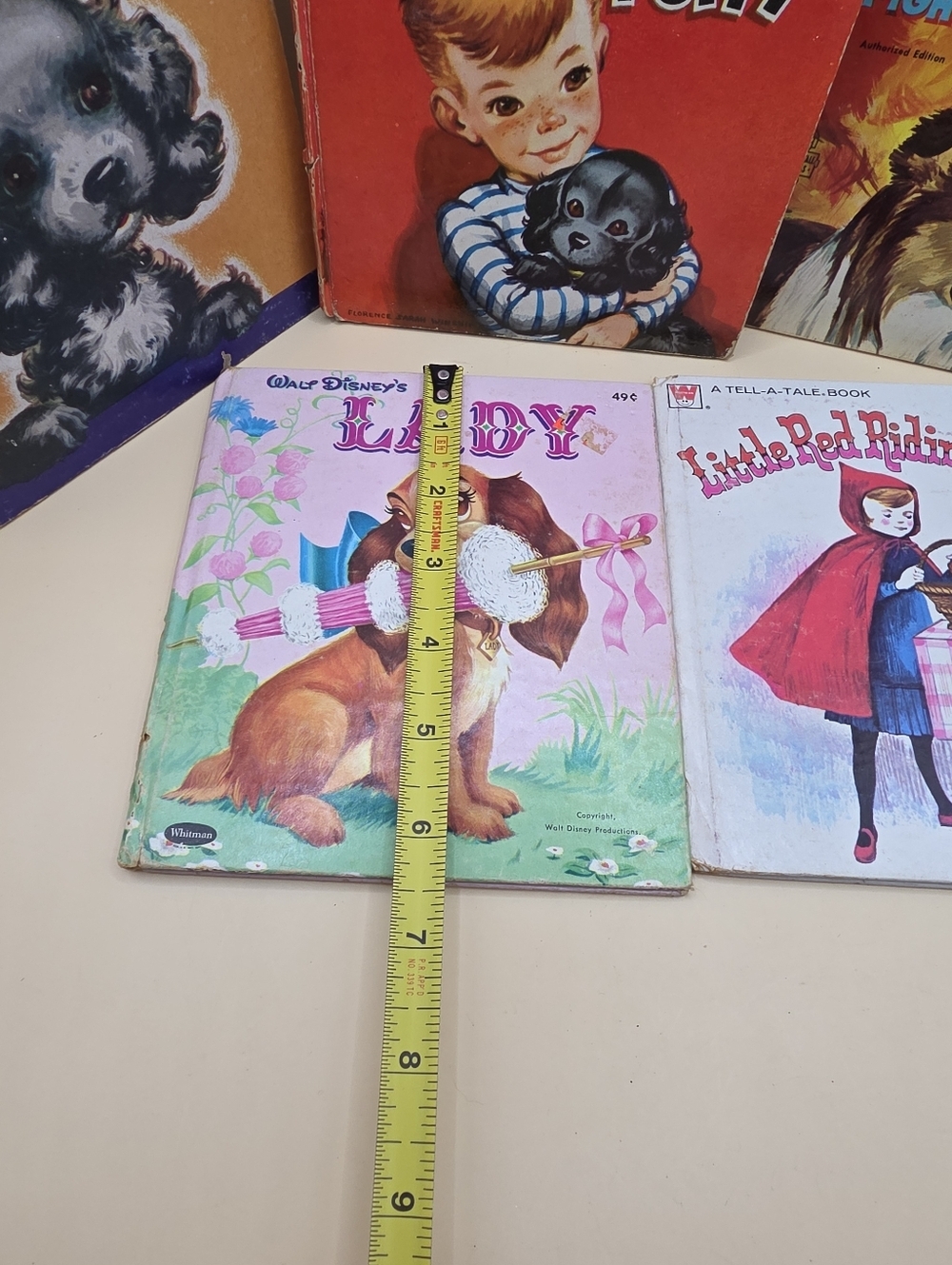 5 Vintage Whitman Tell-a-Tale Books Lassie Lady Little Red Riding Hood - Picture 3 of 4